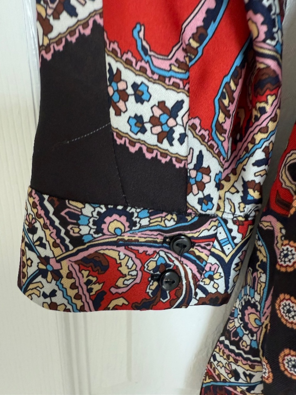Zara Paisley Wrap Dress Small Boho Mini Dress Long Sleeve Zimmermann Inspired - Picture 7 of 11